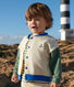 Chaqueta teddy colorblock de algodón para bebé