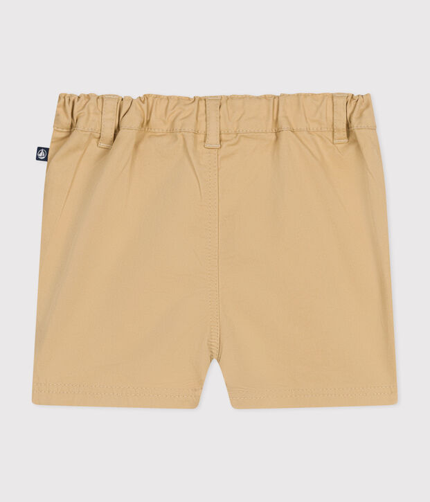 Pantal&oacute;n corto de sarga de beb&eacute; beige