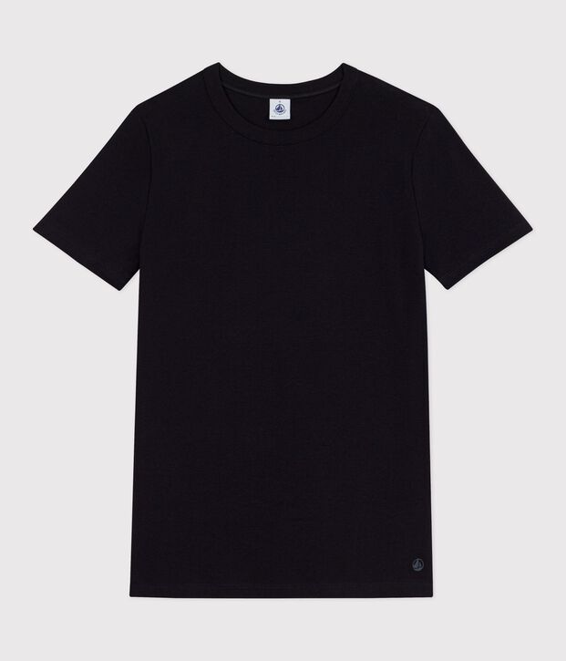 Camiseta Iconique de manga corta de punto liso para mujer negro