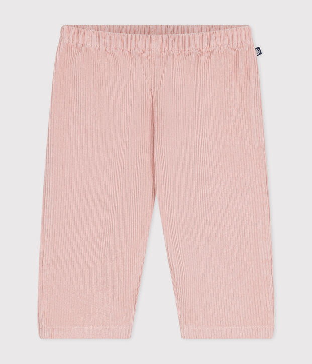 Pantal&oacute;n de pana para beb&eacute; rosa