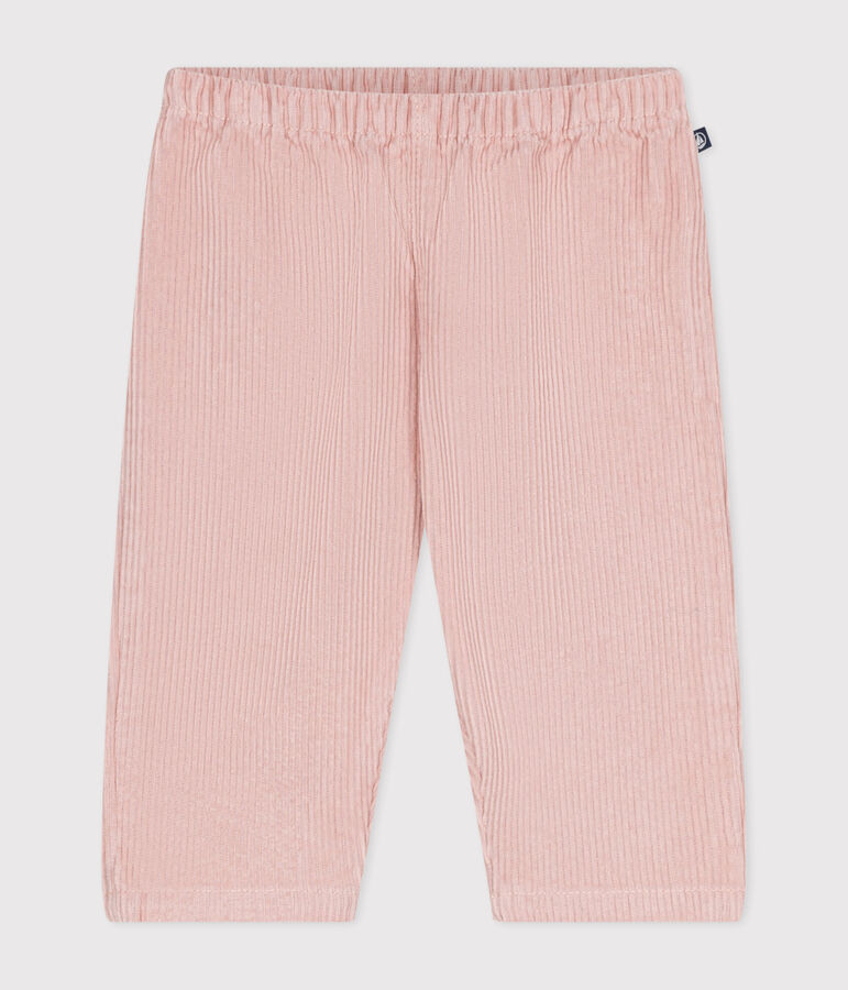 Pantal&oacute;n de pana para beb&eacute; rosa
