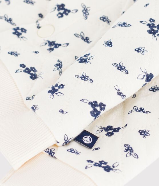 Cárdigan de algodón con estampado de flores para bebé azul MILK/ SOIR