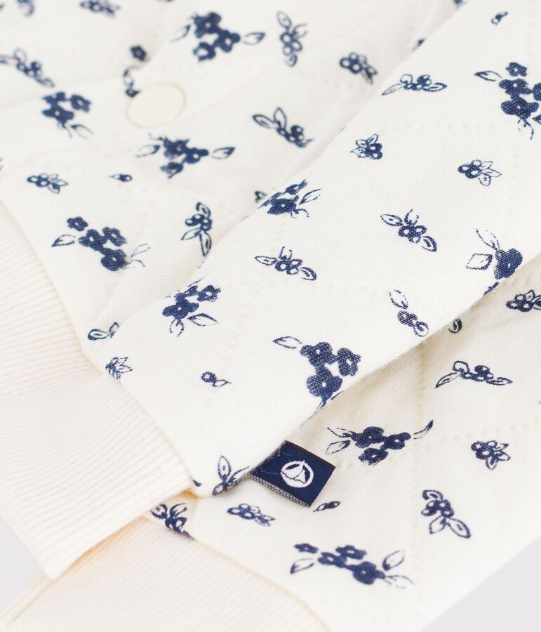 C&aacute;rdigan de algod&oacute;n con estampado de flores para beb&eacute; azul/azul
