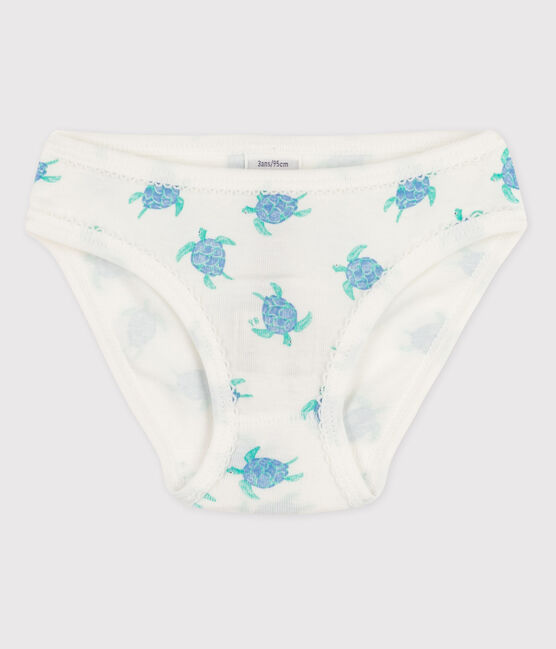 Braguita de algodón de niña blanco MARSHMALLOW/azul BLEU/ MULTICO