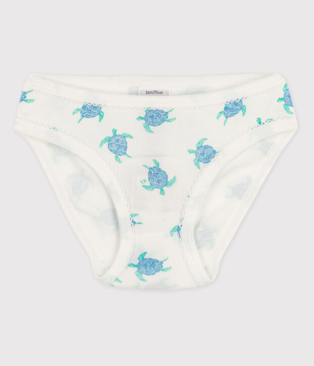 Braguita de algod&oacute;n de ni&ntilde;a blanco/azul/multicolor
