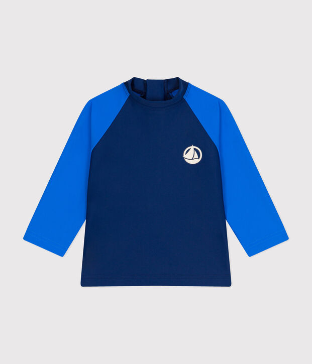 Camiseta de ba&ntilde;o anti UV para beb&eacute; azul/azul