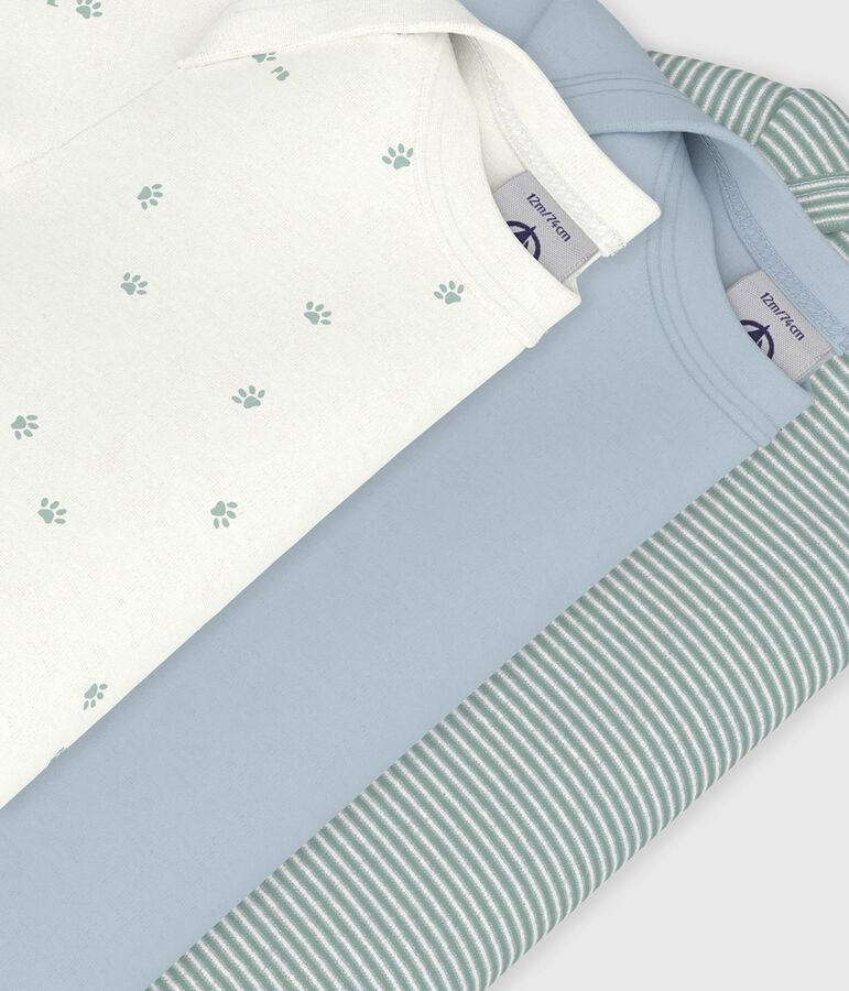 Juego de bodies de algod&oacute;n de manga corta con estampado para beb&eacute; variante 1