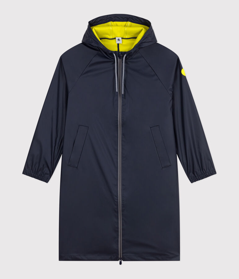 Chubasquero largo y bicolor para mujer azul SMOKING