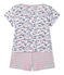Pijama corto de dos piezas para bebé niño blanco ECUME/blanco MULTICO