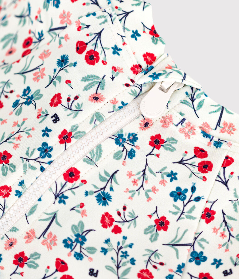 Camiseta con protecci&oacute;n UV y estampado de flores para beb&eacute; blanco/multicolor