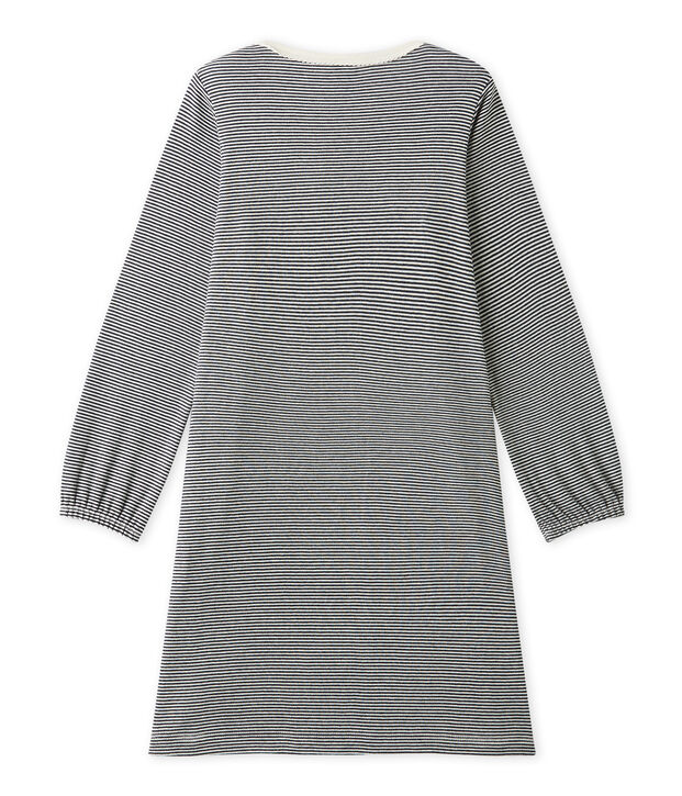 Camis&oacute;n milrayas para ni&ntilde;a azul/blanco
