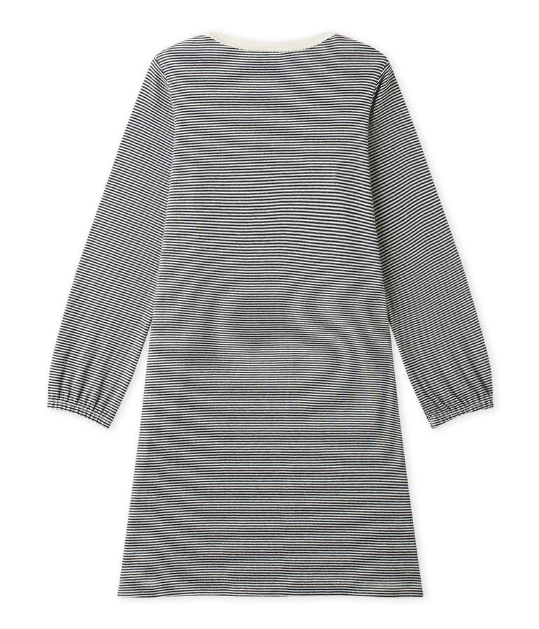 Camis&oacute;n milrayas para ni&ntilde;a azul/blanco