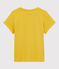 Camiseta de manga corta de algodón de niña amarillo ORGE