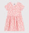 Vestido infantil de algodón estampado de manga corta rosa FLEUR/ SPI