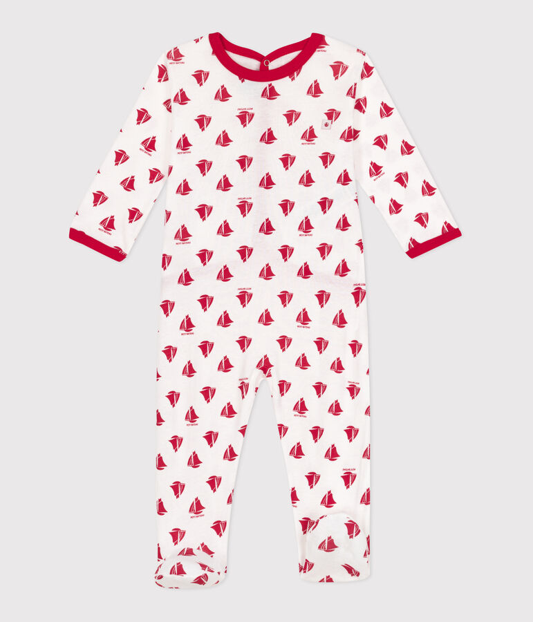 Dors bien en coton b&eacute;b&eacute; blanco/rojo