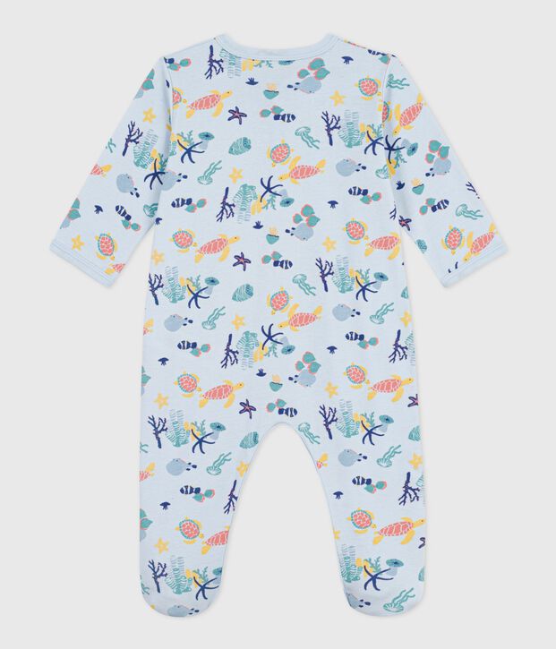 Pijama de algod&oacute;n con estampado marino fosforescente para beb&eacute; azul/multicolor