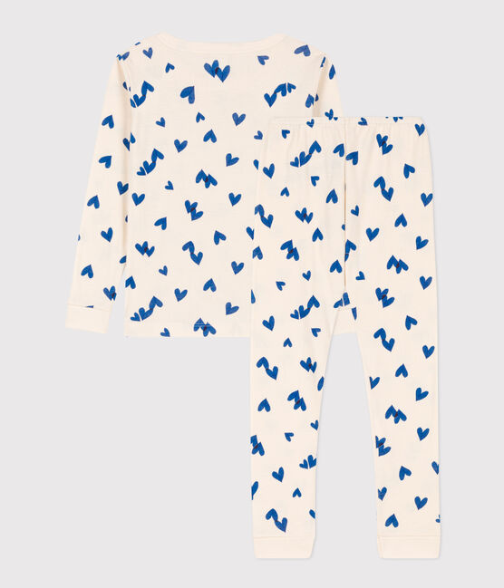 Pijama de algodón ajustado para niña blanco AVALANCHE/ MULTICO