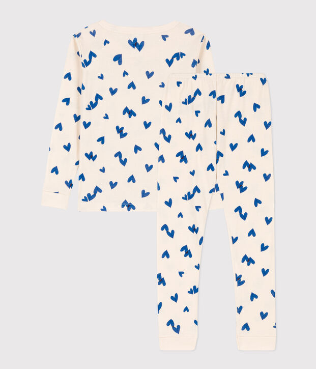 Pijama de algod&oacute;n ajustado para ni&ntilde;a crudo/multicolor