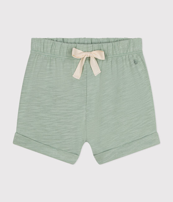 Pantalón corto de jersey ligero de bebé verde HERBIER