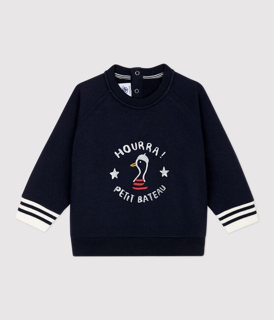 Sudadera de muletón de bebé. azul SMOKING