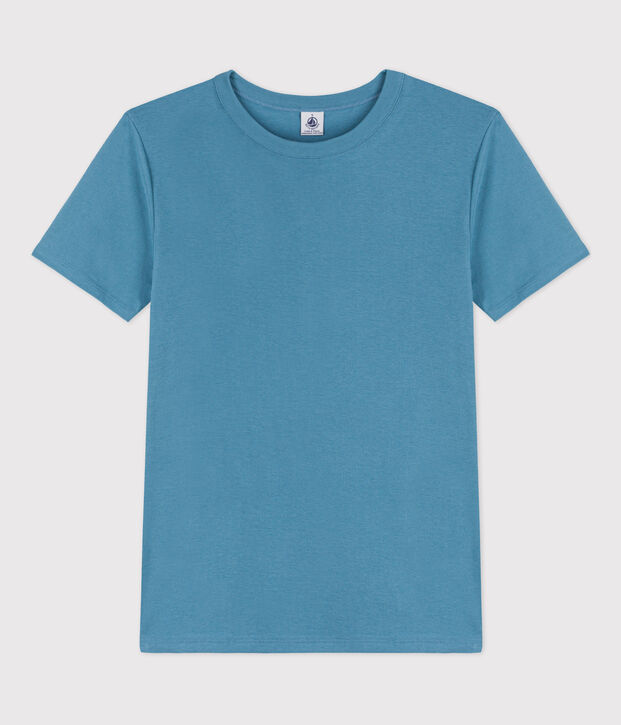 Camiseta L'ICONIQUE de algod&oacute;n con cuello redondo para mujer azul