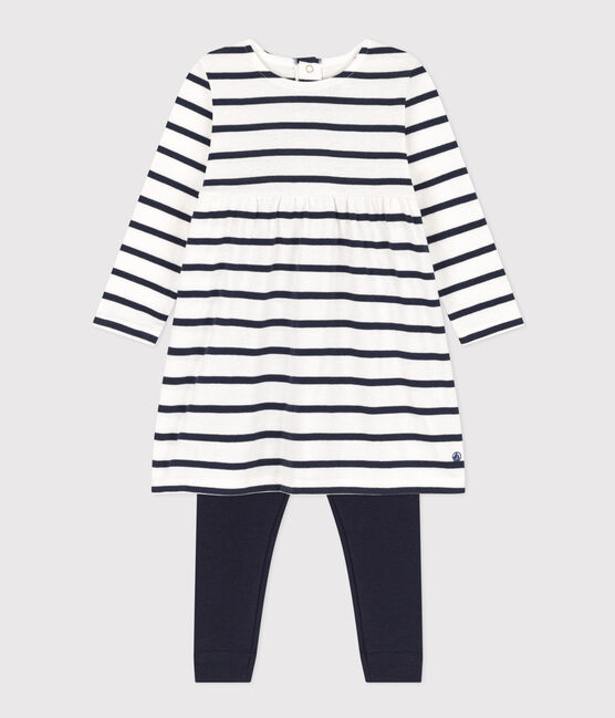 Conjunto de vestido marinero de algodón para bebé variante 1