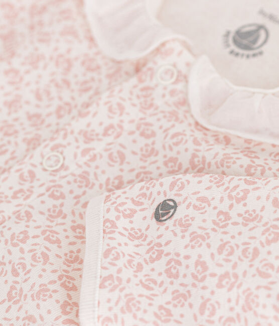 Pijama de algodón con estampado de flores para bebé MARSHMALLOW/ PANTY