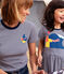 Camiseta L'ICONIQUE Water Family x Petit Bateau azul MEDIEVAL/blanco MARSHMALLOW