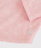 Pijama de Jacquard con copos de lana y algodón de niña rosa CHARME/blanco MARSHMALLOW