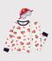 Pijama tipo disfraz infantil de algod&oacute;n de bombero blanco/multicolor