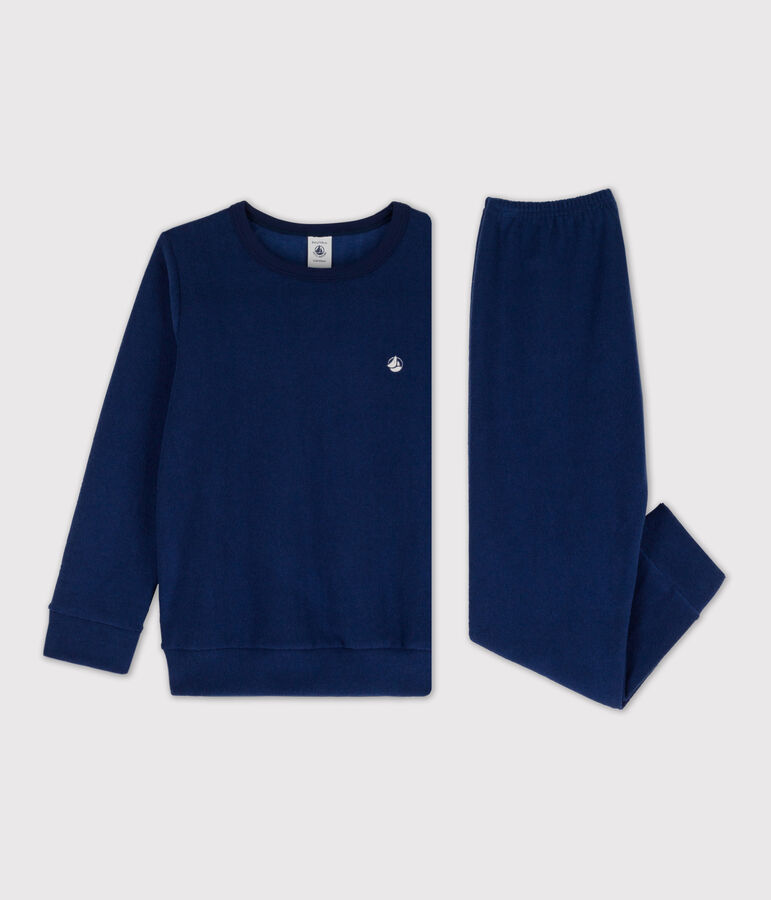 Pijama de rizo afelpado para ni&ntilde;o/ni&ntilde;a azul MEDIEVAL