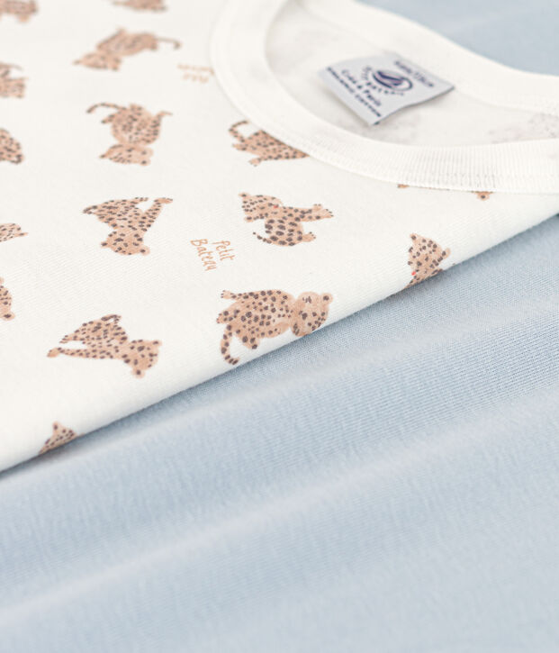 Juego de 2 camisetas de algod&oacute;n de manga corta con leopardos para ni&ntilde;o multicolor