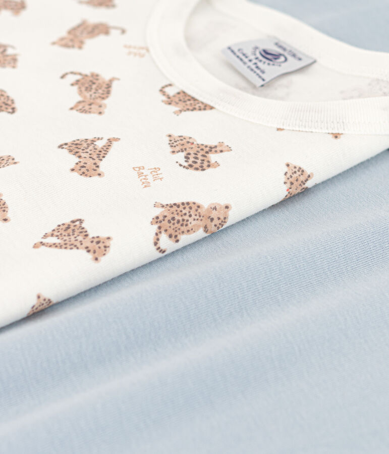 Juego de 2 camisetas de algod&oacute;n de manga corta con leopardos para ni&ntilde;o multicolor