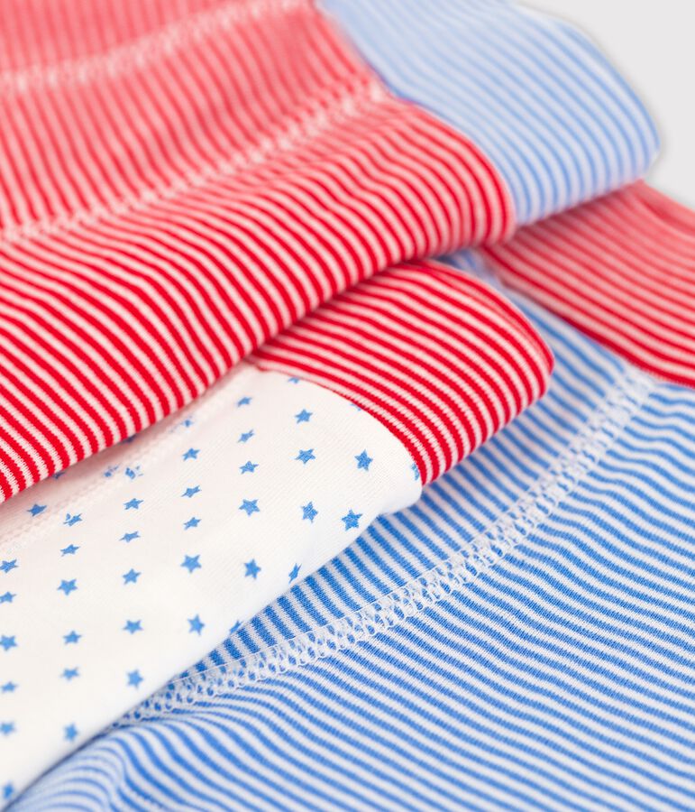 Juego de 3 b&oacute;xeres milrayas de algod&oacute;n org&aacute;nico de ni&ntilde;o multicolor