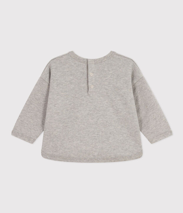 Sudadera de mulet&oacute;n de beb&eacute; gris