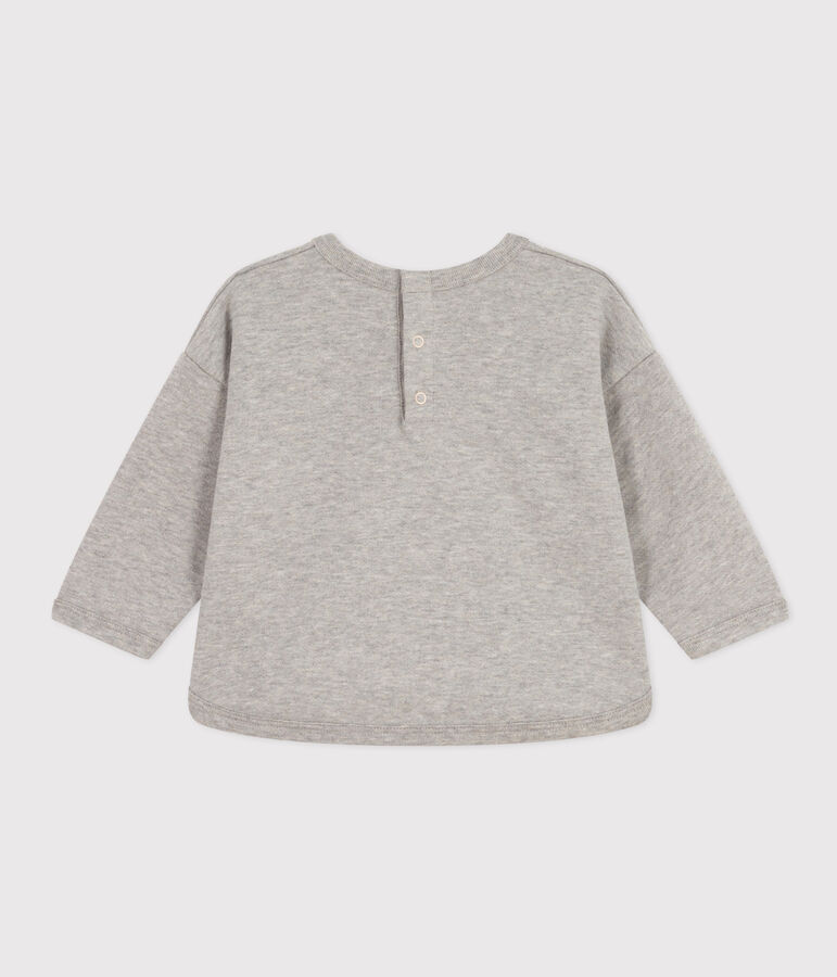 Sudadera de mulet&oacute;n de beb&eacute; gris