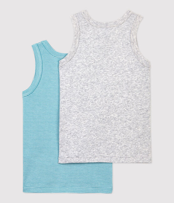 Juego de 2 camisetas de tirantes de niño de algodón orgánico variante 1