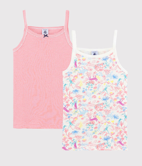 Lote de 2 camisetas de tirantes de jungla de niña variante 1