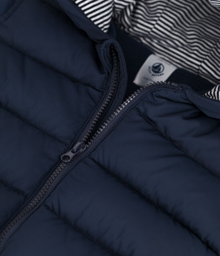 Chaqueta acolchada reciclada para beb&eacute; azul