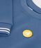 Sudadera infantil lisa de algod&oacute;n azul