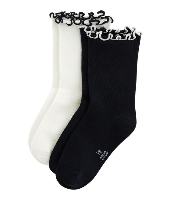 Juego de 2 pares de calcetines infantiles para niña variante 1