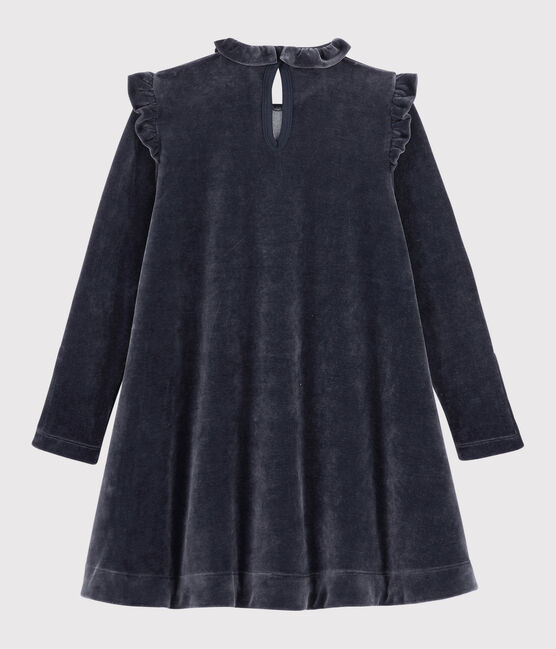 Vestido de manga larga para niña azul SMOKING