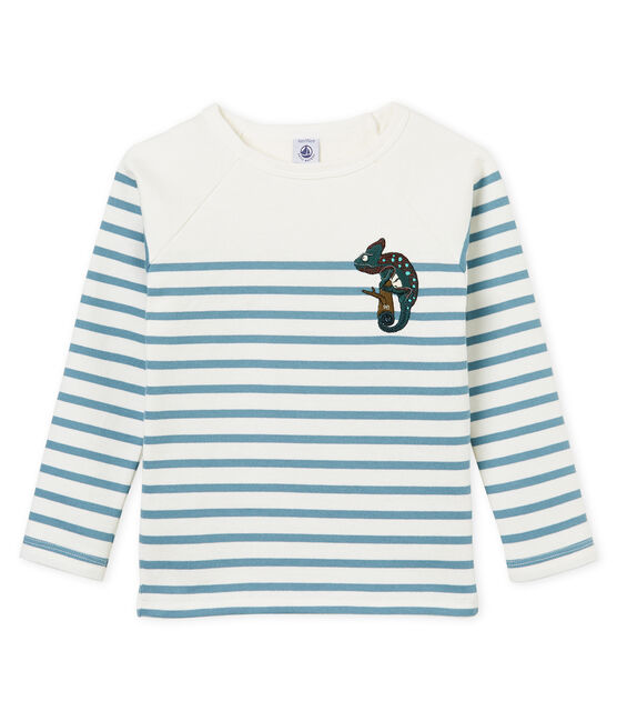 Jersey marinero infantil para niño blanco MARSHMALLOW/azul FONTAINE