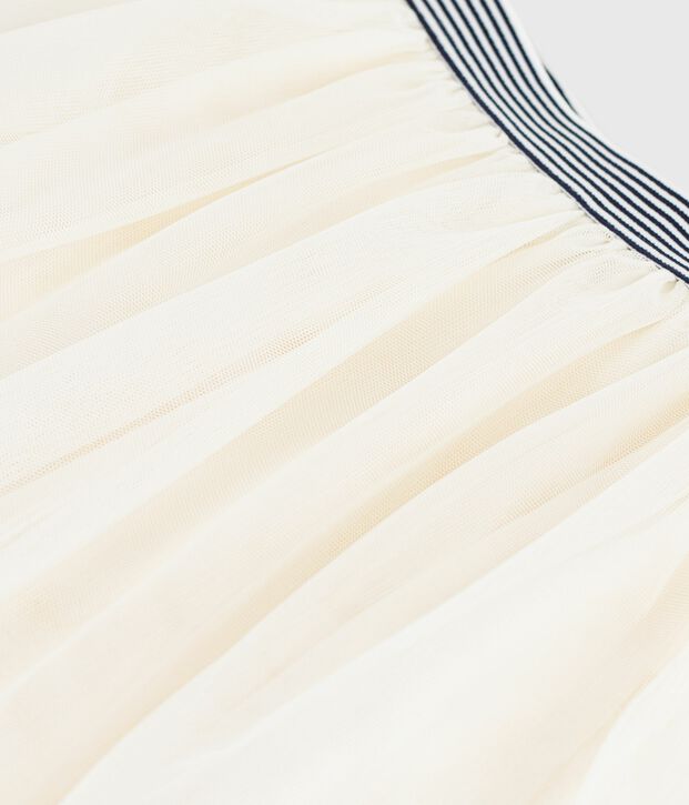 Falda infantil lisa de tul con lentejuelas MILK