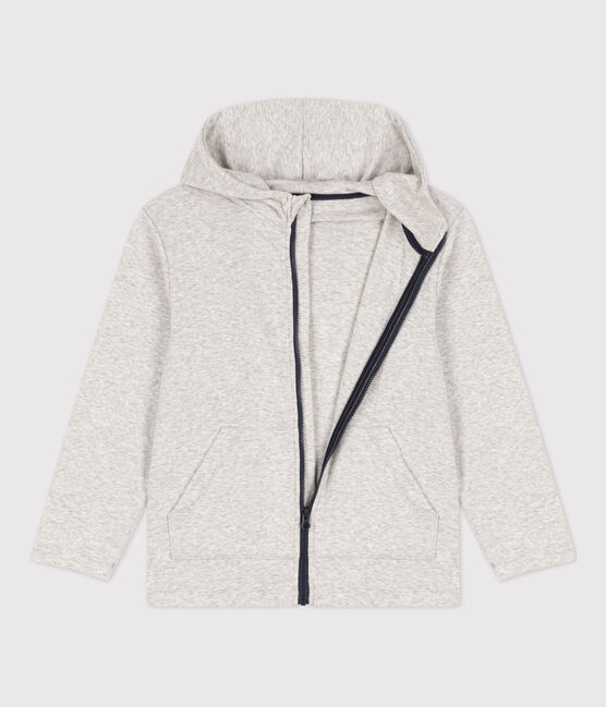 Sudadera con capucha y cremallera de niño gris BELUGA CHINE