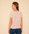 Camiseta LA RECTA de algodón con cuello redondo para mujer rosa SALINE