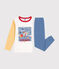 Pijama infantil liso de algodón con motivo espacial azul BEACH/ MULTICO
