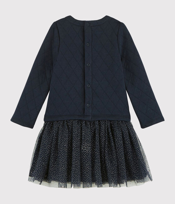 Vestido de manga larga para bebé niña azul SMOKING