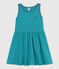 Vestido sin mangas de algodón a rayas para niña verde LAVIS/azul VERDE