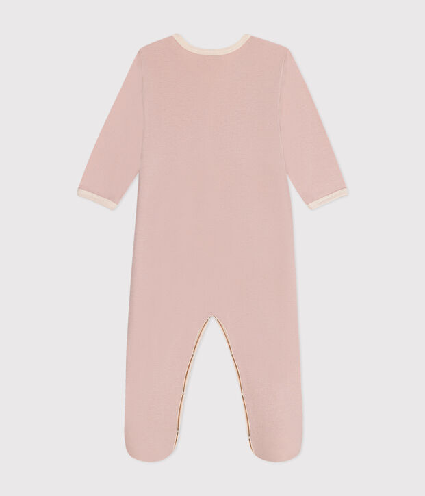 Pijama de algod&oacute;n para beb&eacute; rosa